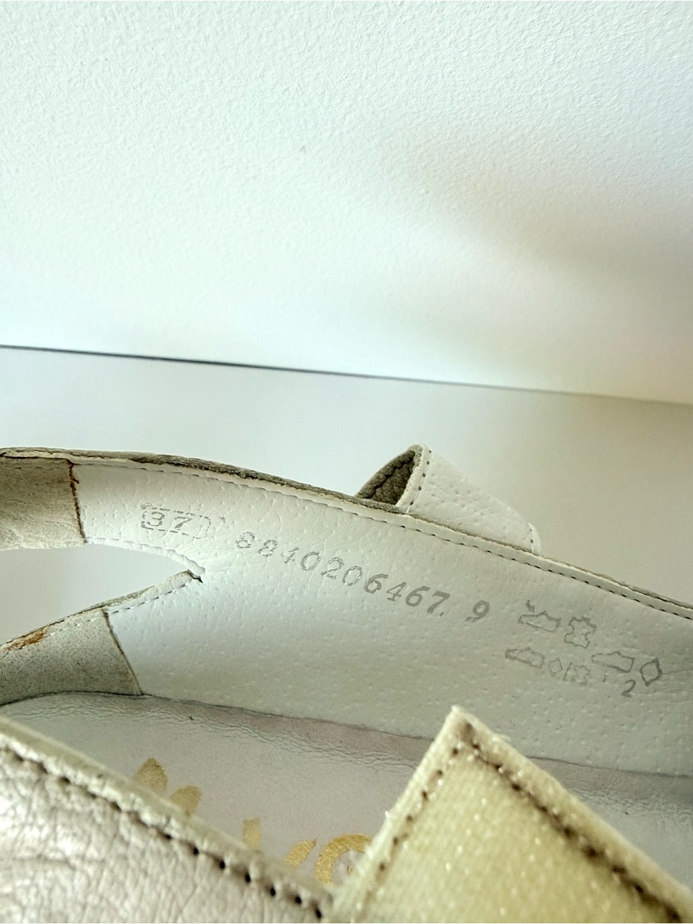 Rieker Cream Mary Jane Slingback Leather Shoes 37 - Picture 14 of 16